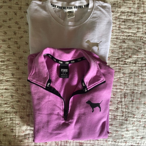 PINK Victoria's Secret Tops - 2 VS Pink Tops (Purple, White)  Sz XS
